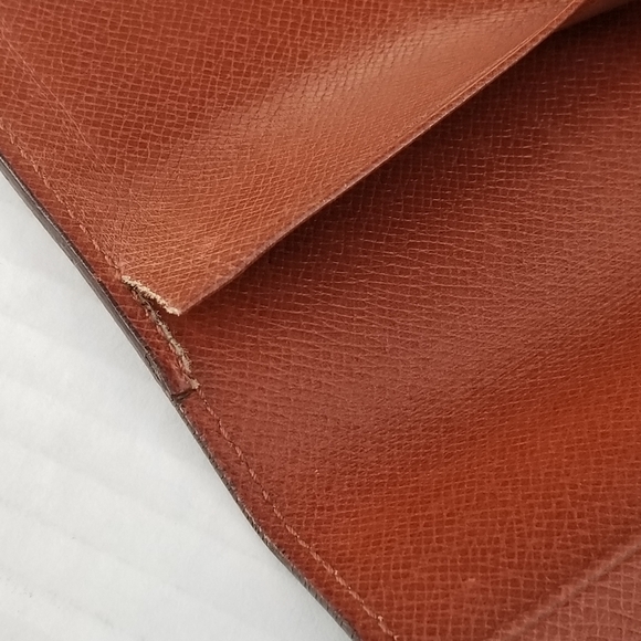 Authentic Rare Louis Vuitton 1988 Porte Chequier Double Bifold Wallet Monogram - Picture 13 of 14